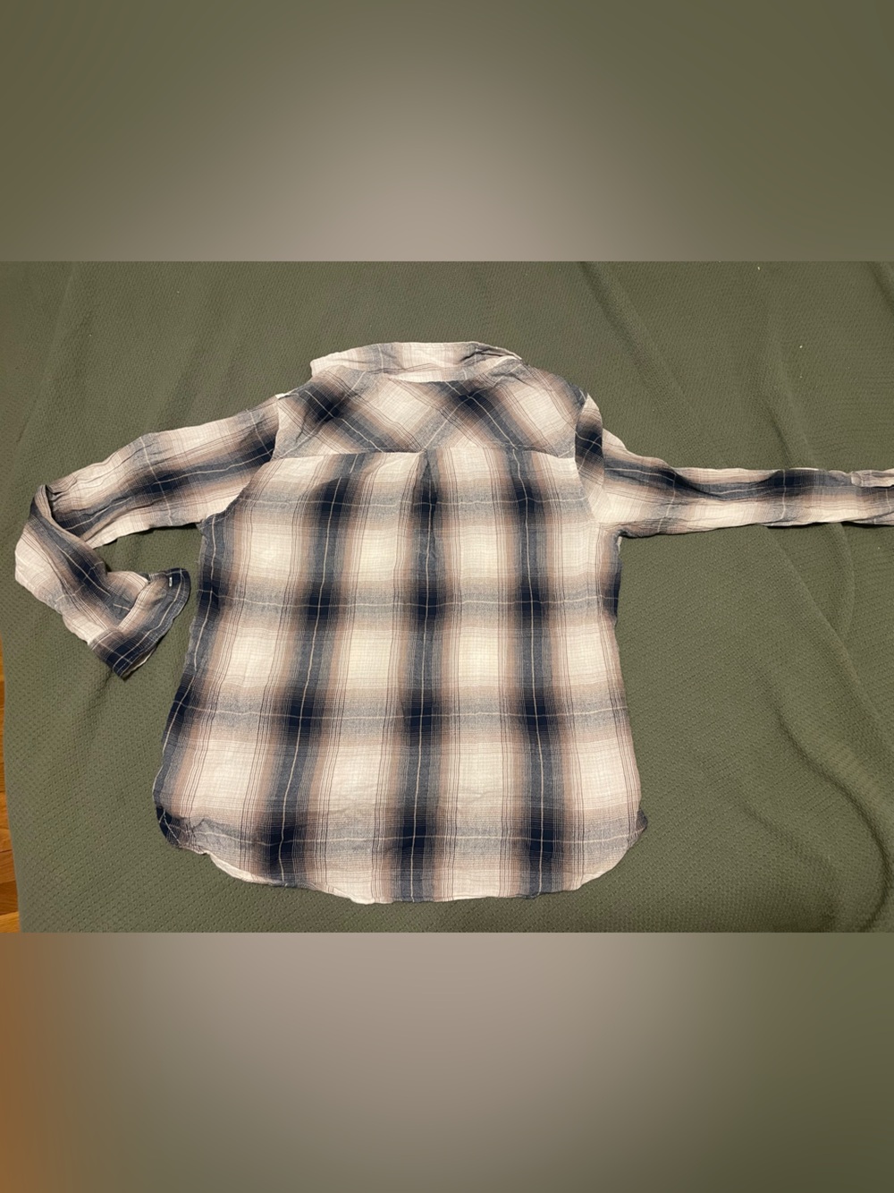 Lucky Brand Plaid Button-Down Shirt - Navy & Cream - Picture 4 of 4